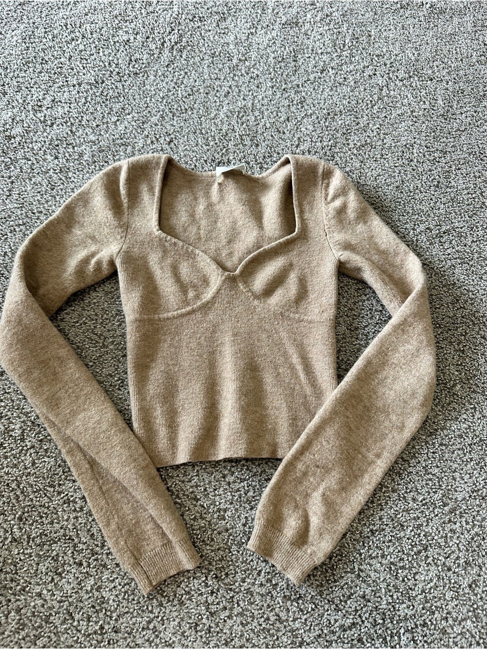 Wilfred Greer Sweater Size XS Heather Tannin Aritzia - Picture 2 of 10